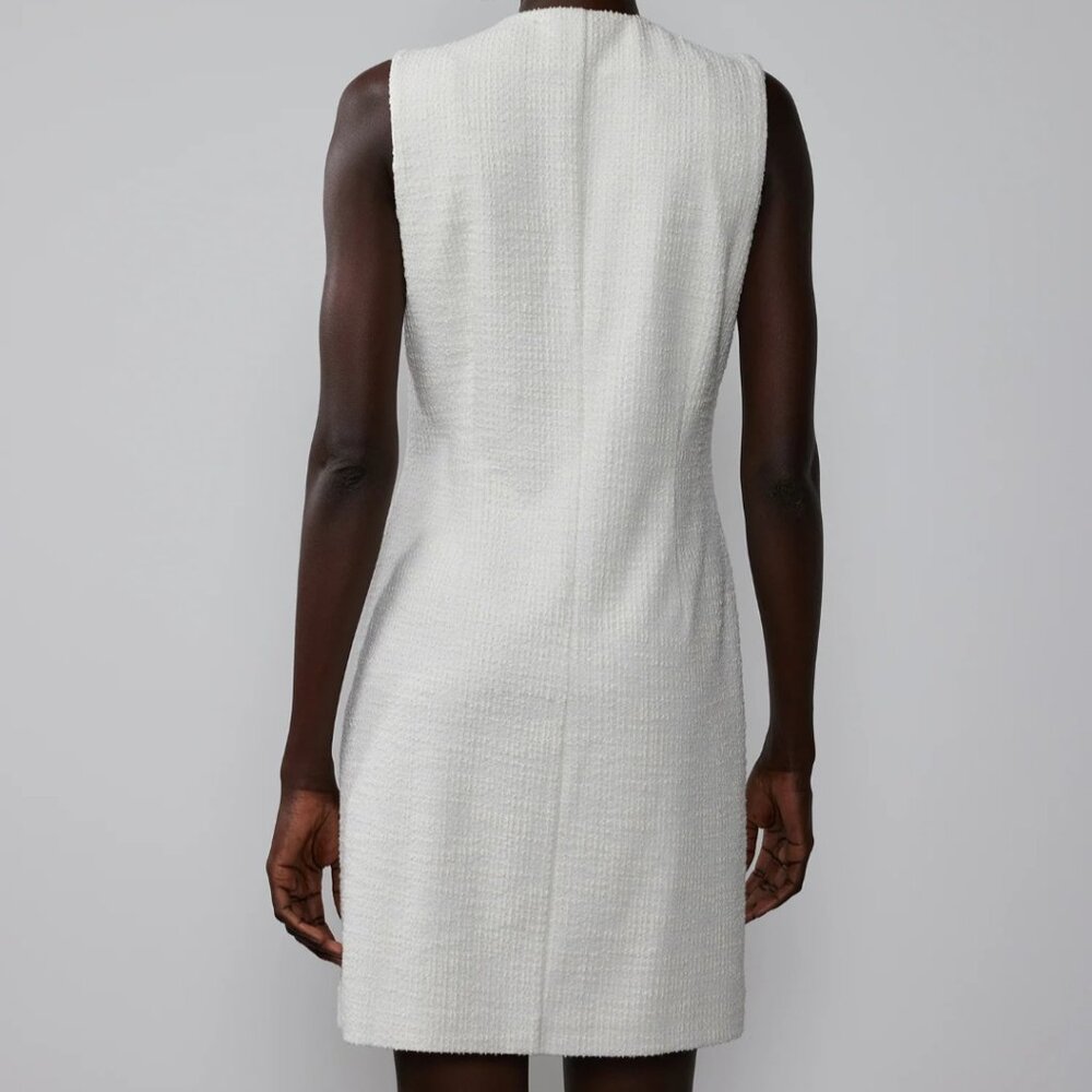 Button Front Tweed Mini Dress - Picture 2 of 2
